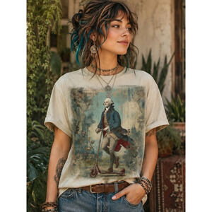 America 250 Founding Fathers Freedom Ride Vintage Tee | MADE IN USA